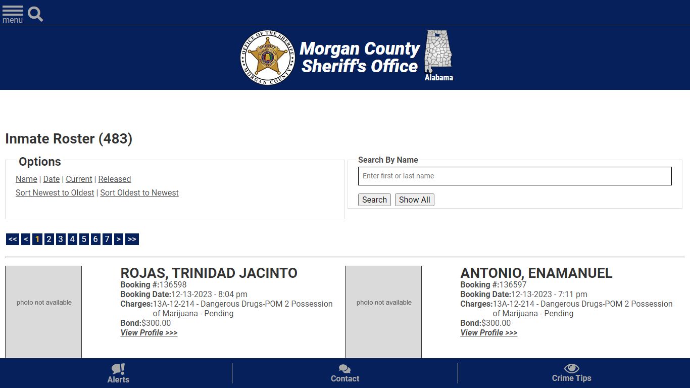 Inmate Roster (482) - Morgan County Sheriff, Al